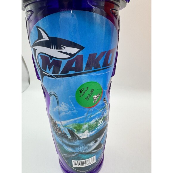 Sea World Shamu Orca Killer Whale Plastic Souvenir Cup Water Bottle With Straw - Picture 5 of 7